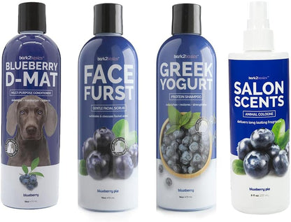 Blueberry Cat & Dog Grooming Bundle Shampoo Conditioner Spray Set