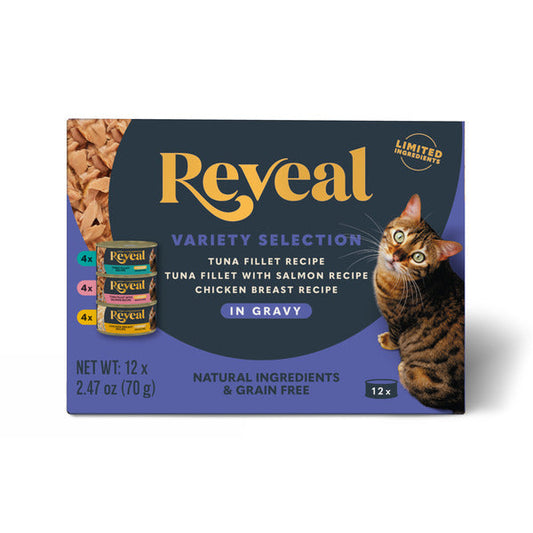 Reveal Natural Wet Cat Food, Gravy Can, Variety Pack