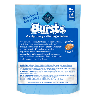Blue Buffalo Bursts Crunchy Cat Treats, Chicken