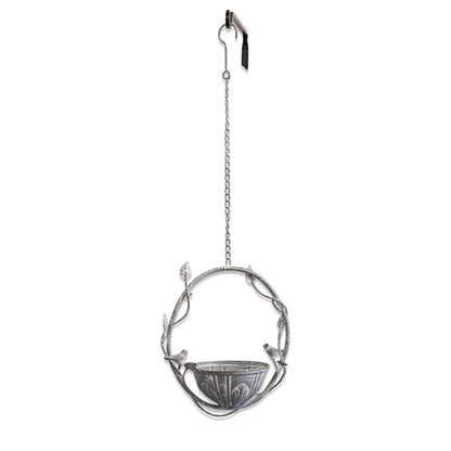 Vine Hanging Metal Bird Feeder with Bowl